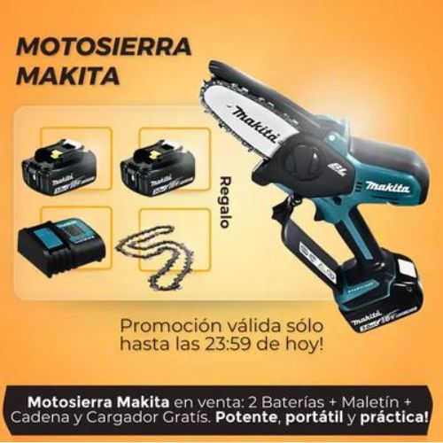 Motosierra Alemana MOTOCORTE Batería Recargable + Accesorios SOLO HOY HASTA 23:59!!!