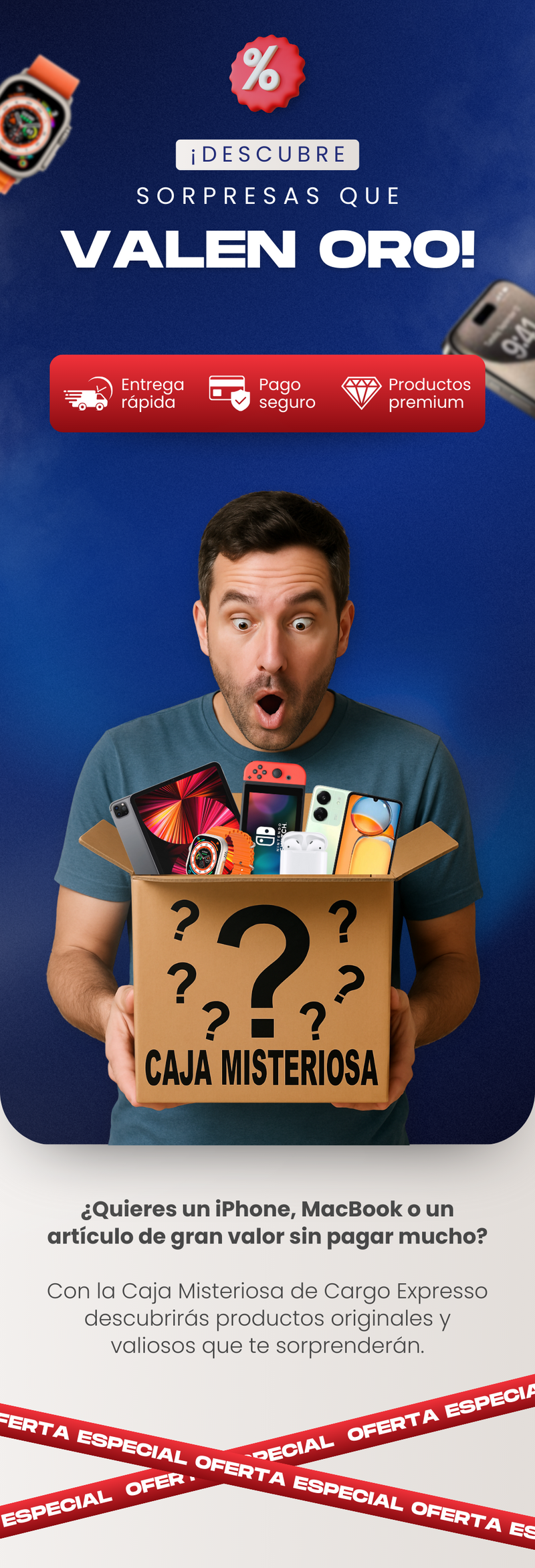 CAJA MISTERIOSA EDICIÓN IPHONE 17 2025 - SOLO HOY 50% DESCUENTO BLACK FRIDAY (Últimas Unidades)